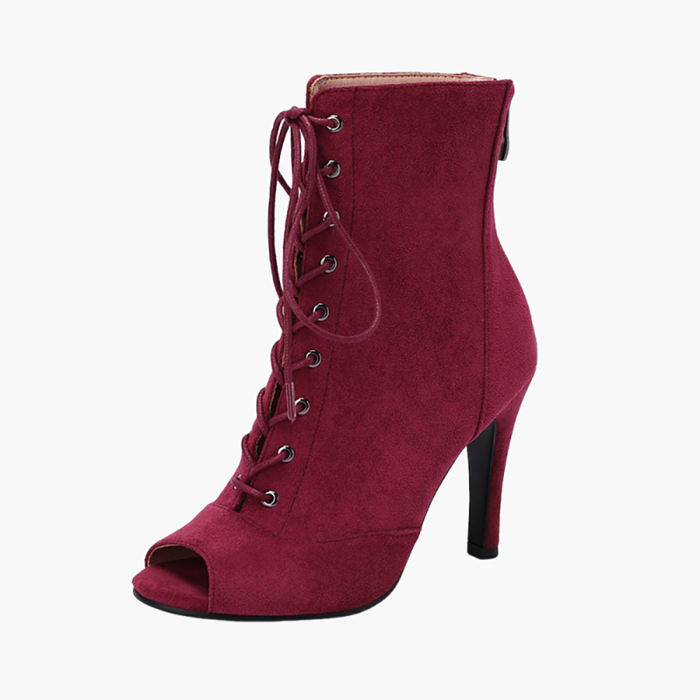 Open Toe Lace up Ankle Boots