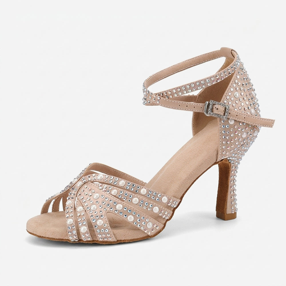 Velora | Strappy Crystal Dance Shoes