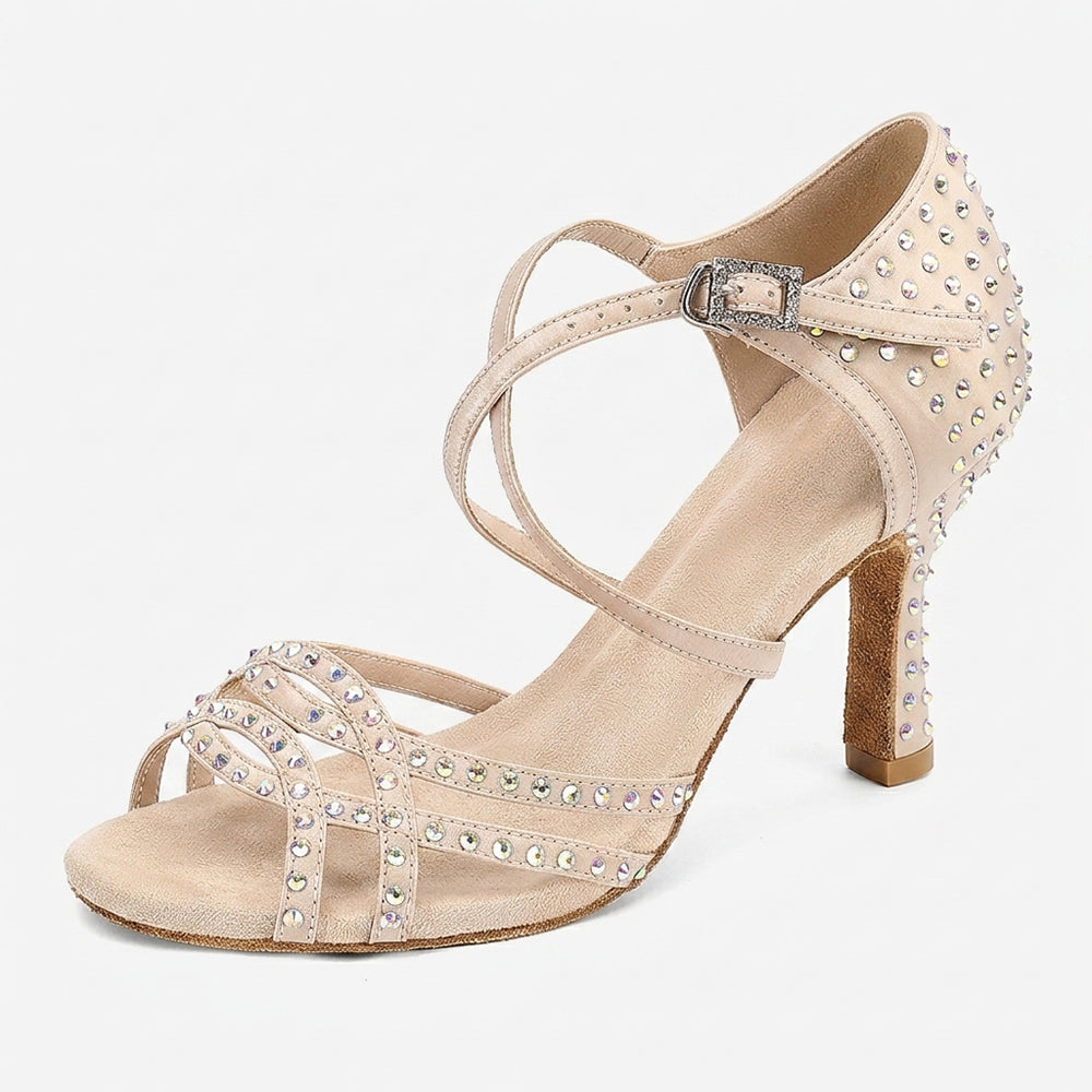 Loralie | Cross Strap Open Toe Dance Shoes