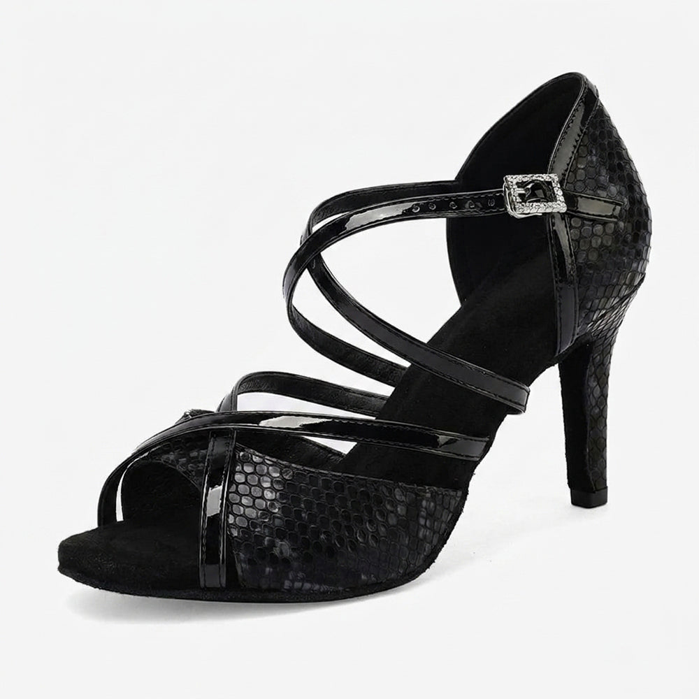 Zeryth | Open Toe Cross Strap Dance Shoes